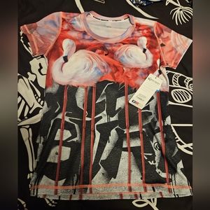 InkNBurn Flamingo Tech Shirt NWT medium
